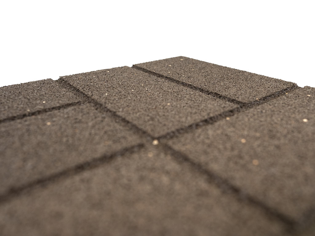 Obojstranná gumová dlaždica Brickface 40 x 40 cm, hnedá MHEU5000141