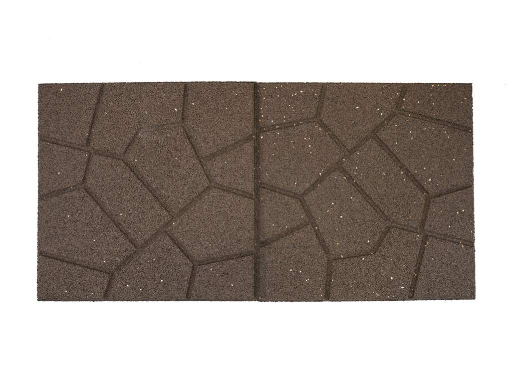 Obojstranná gumová dlaždica Brickface 40 x 40 cm, hnedá MHEU5000141