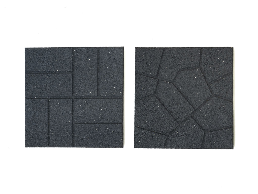 Obojstranná gumová dlaždica Brickface 40 x 40 cm, sivá MHEU5000171