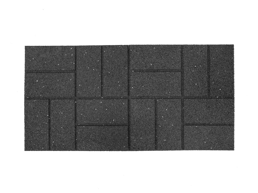 Obojstranná gumová dlaždica Brickface 40 x 40 cm, sivá MHEU5000171