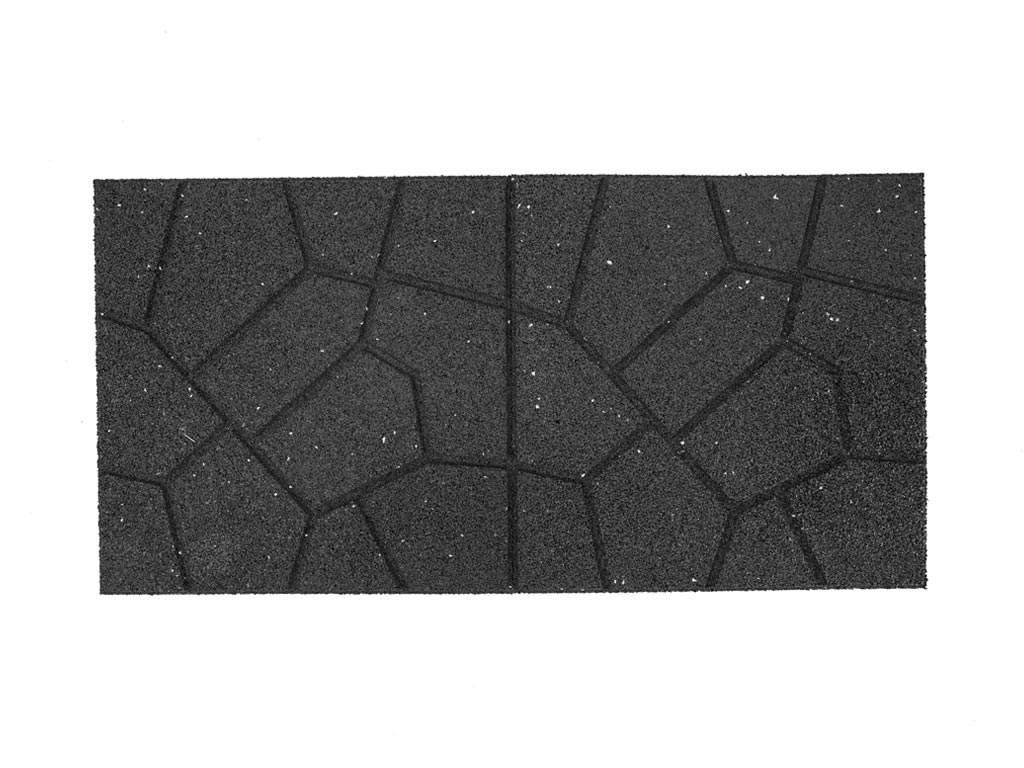 Obojstranná gumová dlaždica Brickface 40 x 40 cm, sivá MHEU5000171
