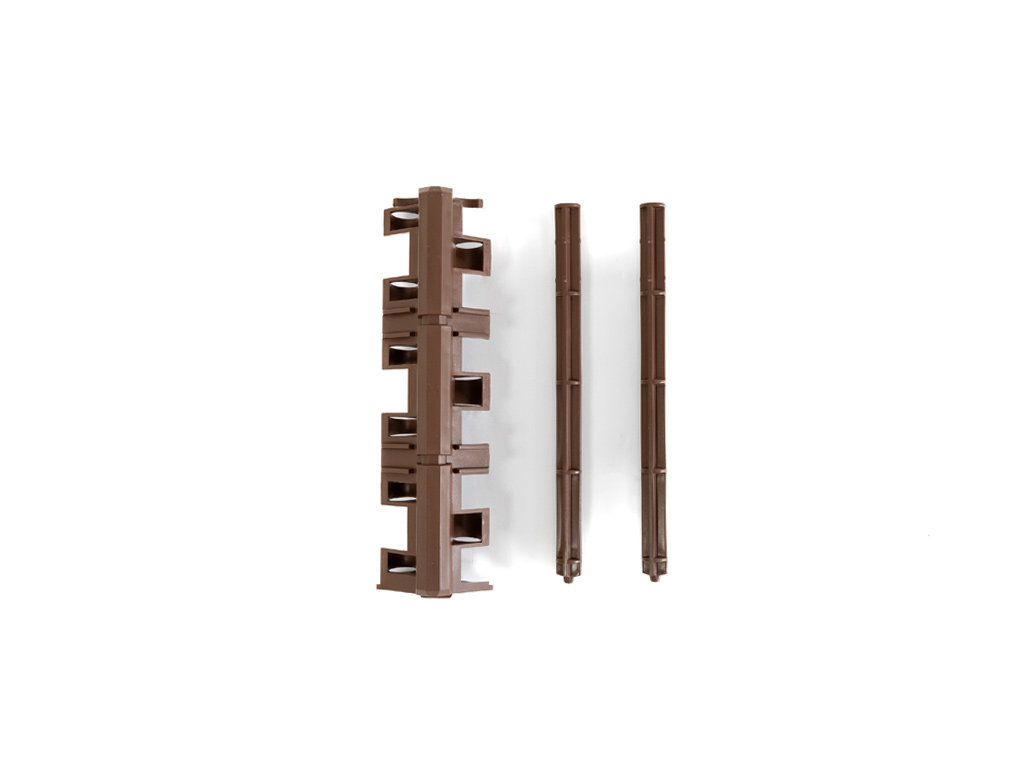 Prosperplast Vyvýšený záhon BASE WOODY, hnedý 148 x 129 x 25 cm