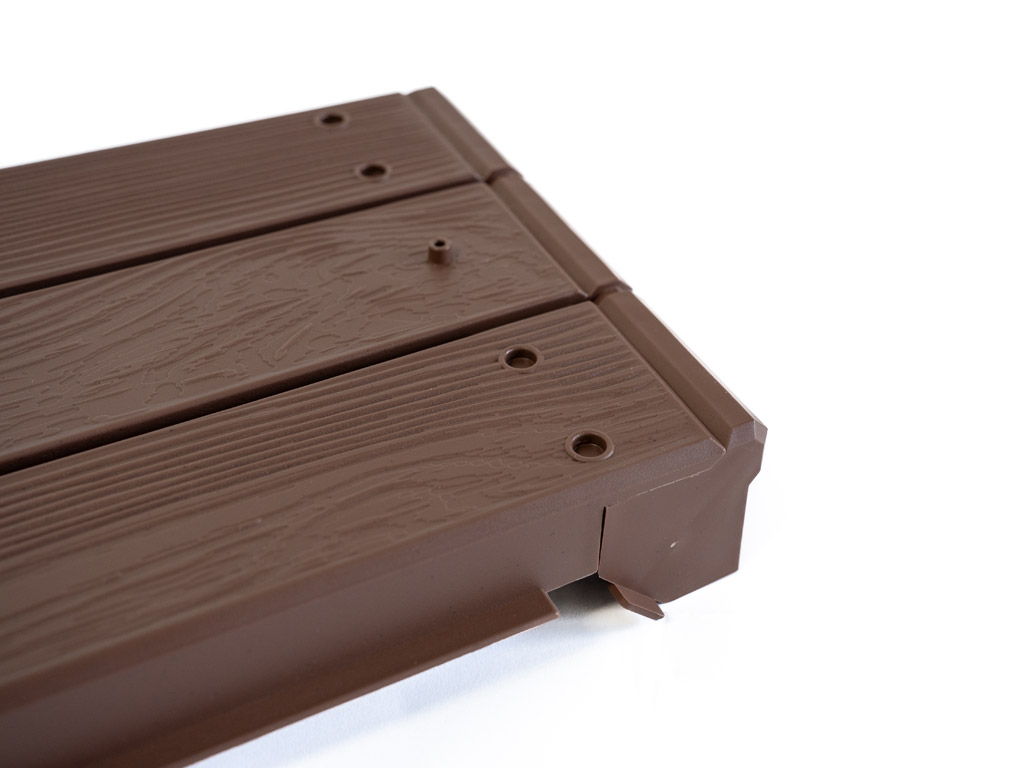 Prosperplast Vyvýšený záhon BASE WOODY, hnedý 148 x 129 x 25 cm