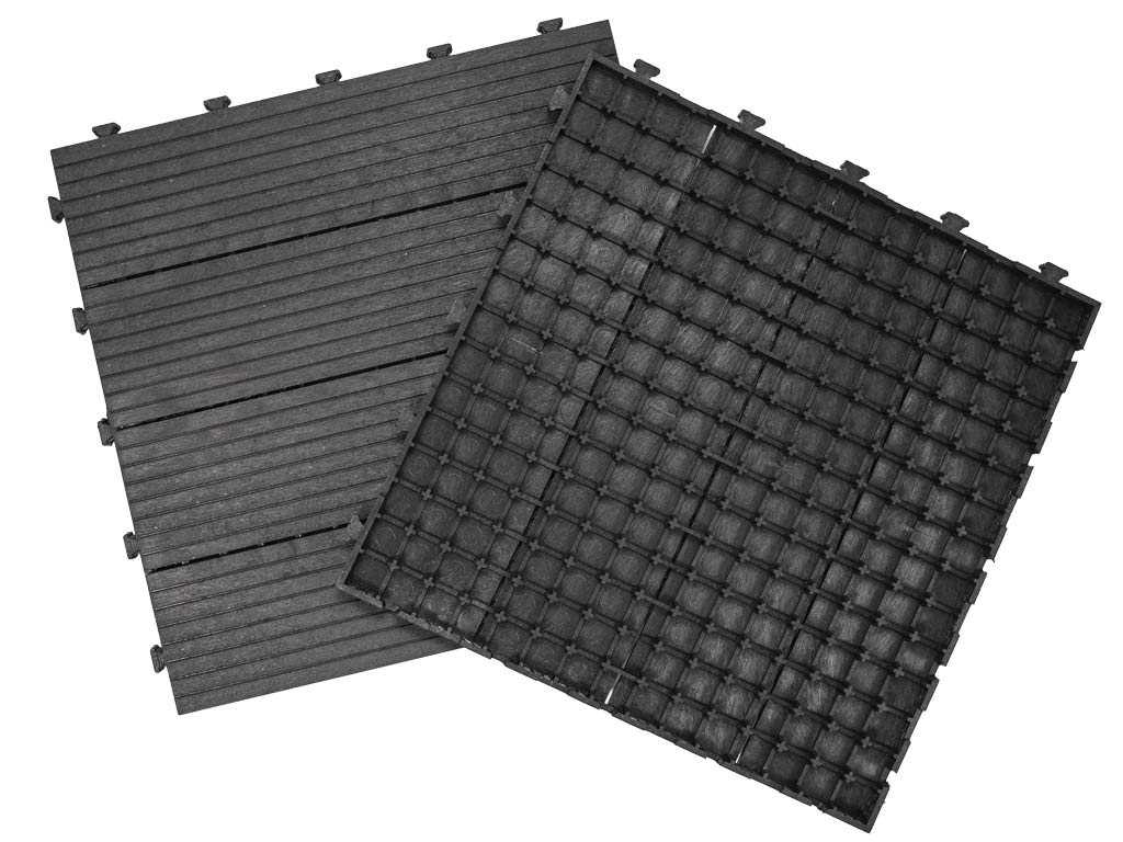 Gumová dlaždica COSMOPOLITAN 45 x 45 cm, antracit, zosilnená 2,5 cm MHEU5100062