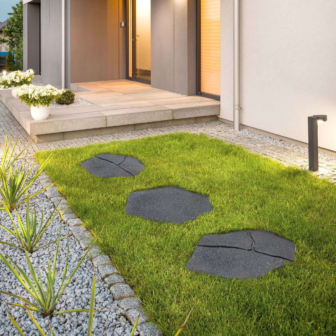 Dekoratívny záhradný nášľap WALKWAY 51 x 38 cm, sivý MHEU5000129