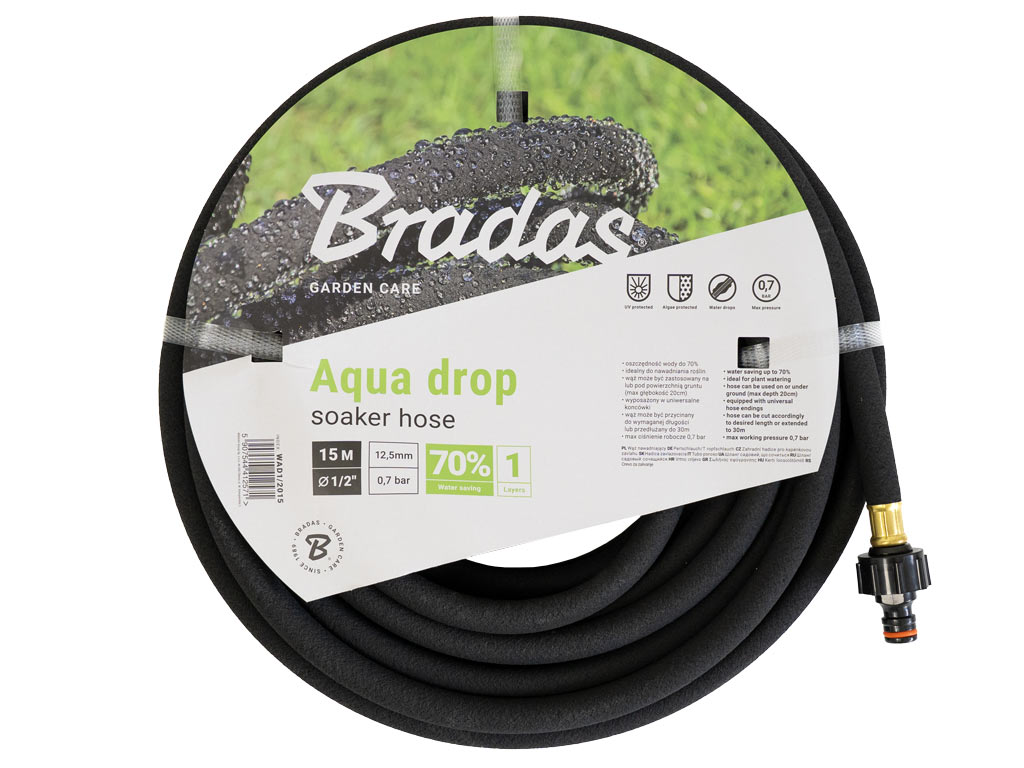 E-shop Zavlažovacia priesaková hadica BRADAS AQUA DROP 1/2", 15 m