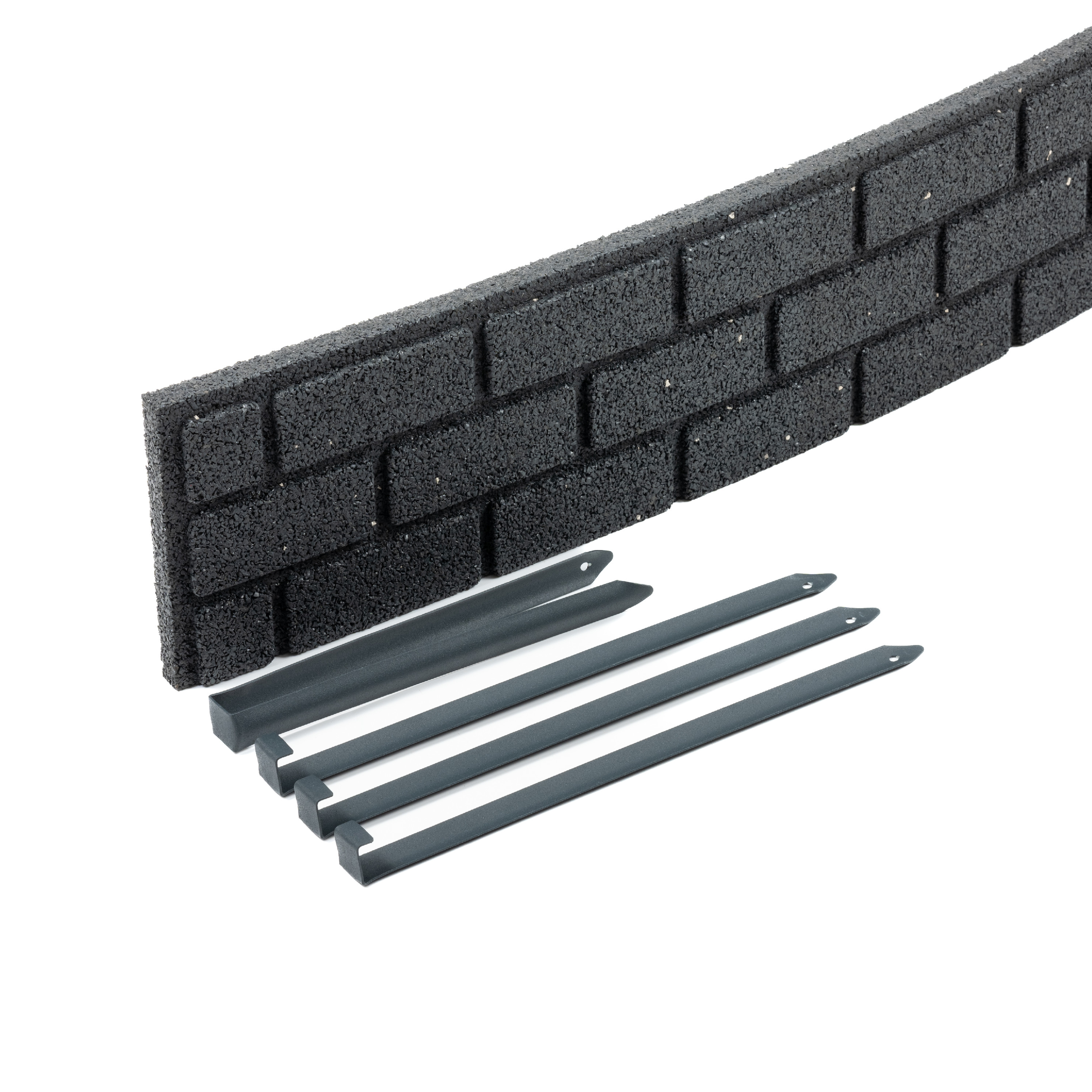 Záhradná palisáda BRICKS 120 x 15 cm, šedá (so spojkou a klincami) MHEU5000164