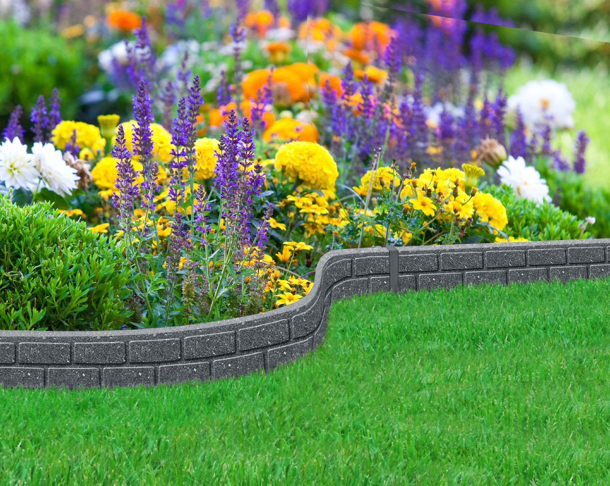 Záhradná palisáda BRICKS 120 x 15 cm, šedá (so spojkou a klincami) MHEU5000164