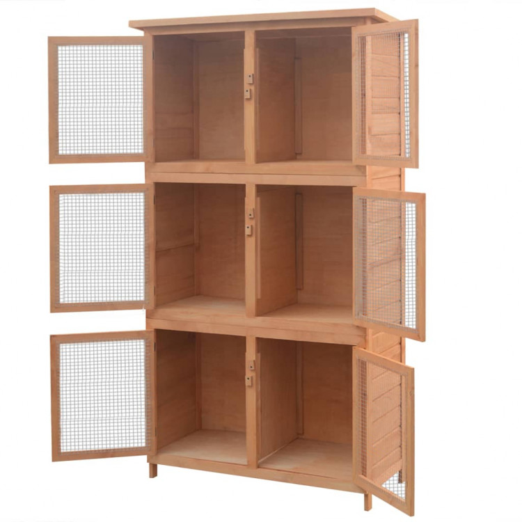 Agrofortel Drevená králikáreň MNÍŠEK pre 6 králikov, 1020x480x1800 mm