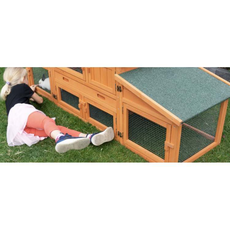 Agrofortel Drevená králikáreň PRACHATICA, 1800x620x720 mm