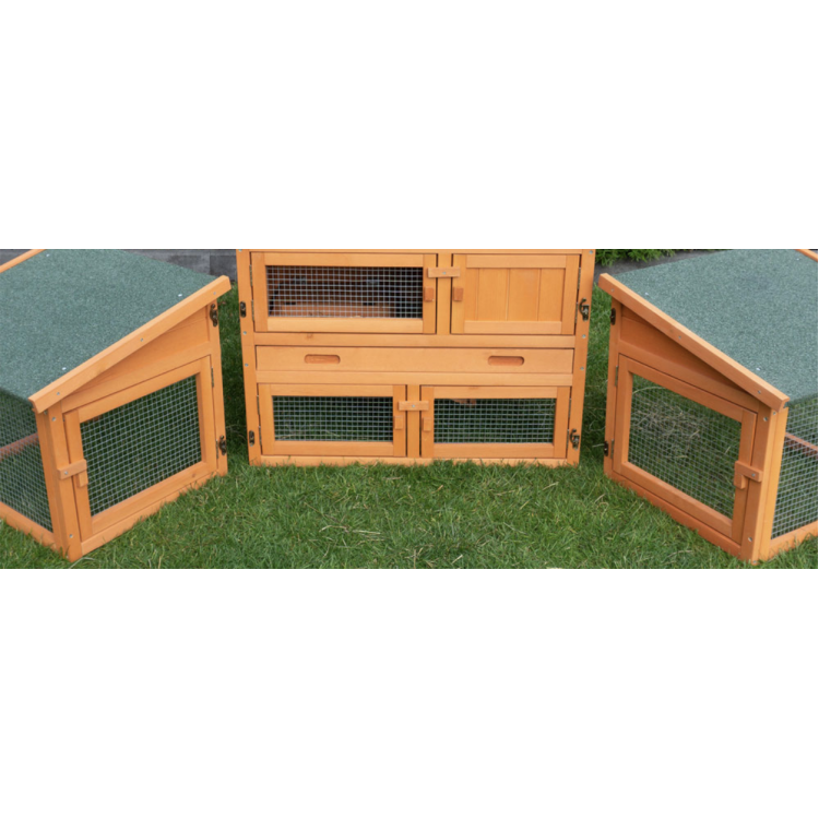 Agrofortel Drevená králikáreň PRACHATICA, 1800x620x720 mm
