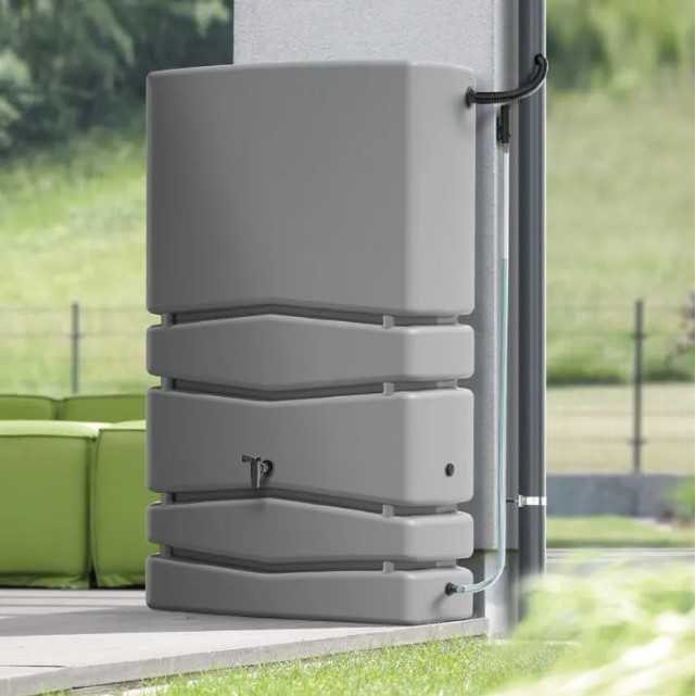 Waterform Sud na dažďovú vodu AQUA TOWER svetlosivý 450 l