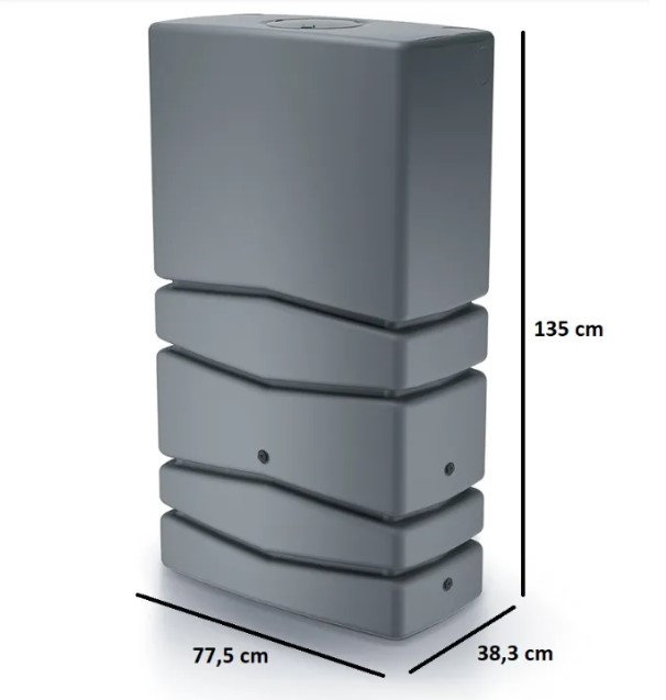 Waterform Sud na dažďovú vodu AQUA TOWER svetlosivý 350l