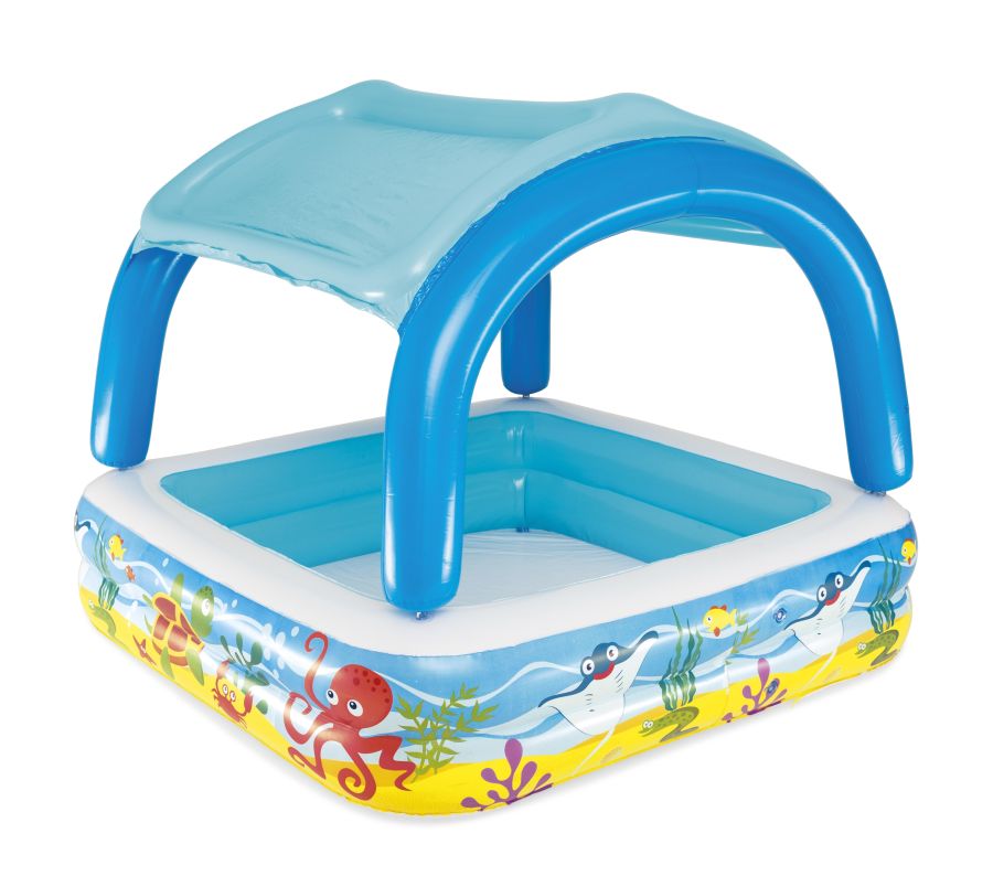 E-shop Bestway Detský bazén 52192 so strieškou 140 x 140 x 114 cm