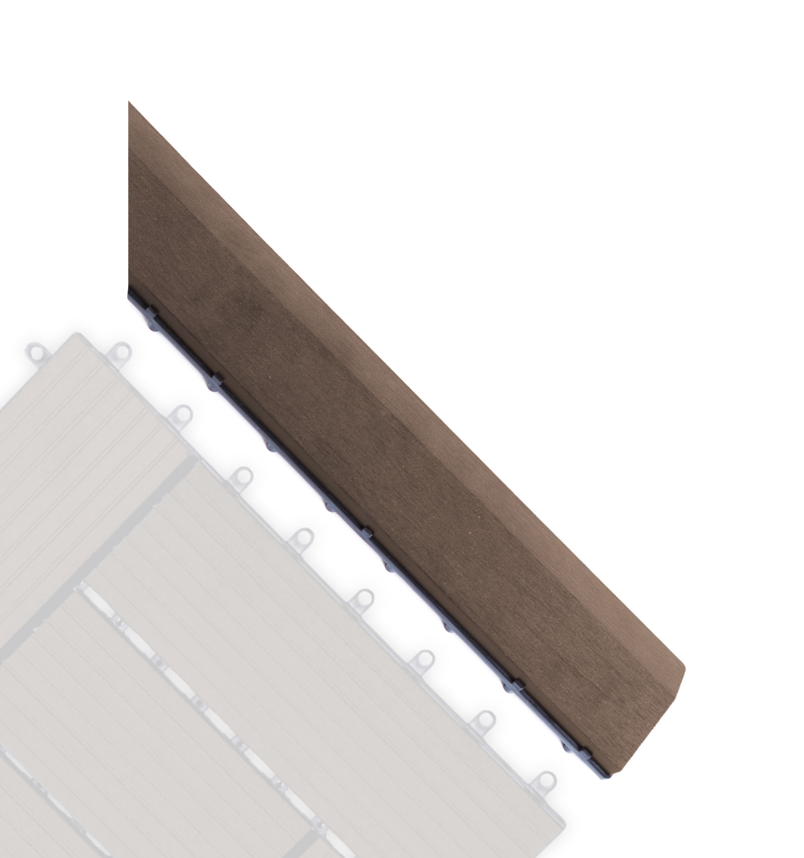 E-shop Prechodová lišta G21 Indický teak pre WPC dlaždice, 38,5 x 7,5 cm rohová (pravá)