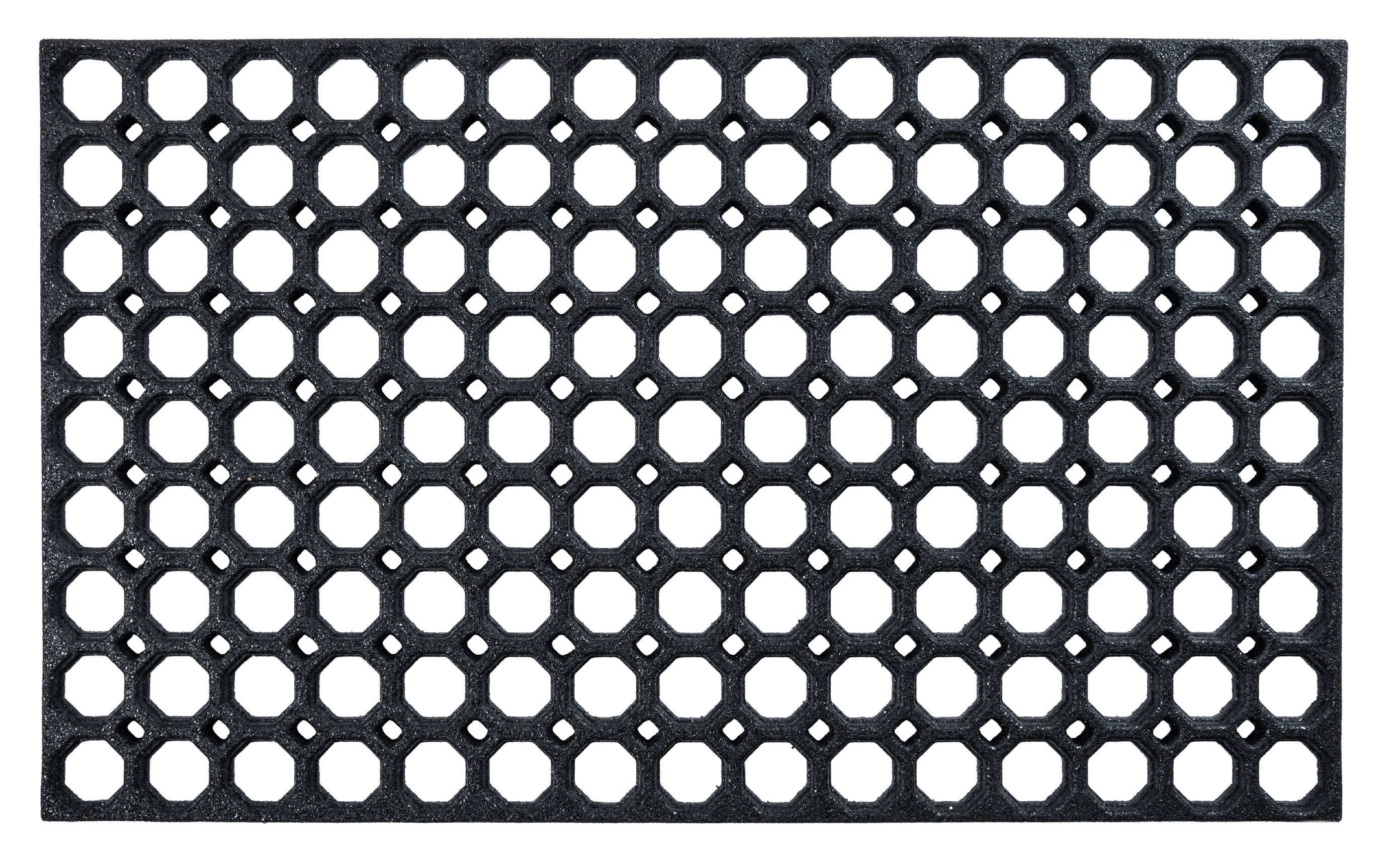 E-shop Gumová rohožka HONEY COMB 45 x 75 cm, čierna MHEU5000302