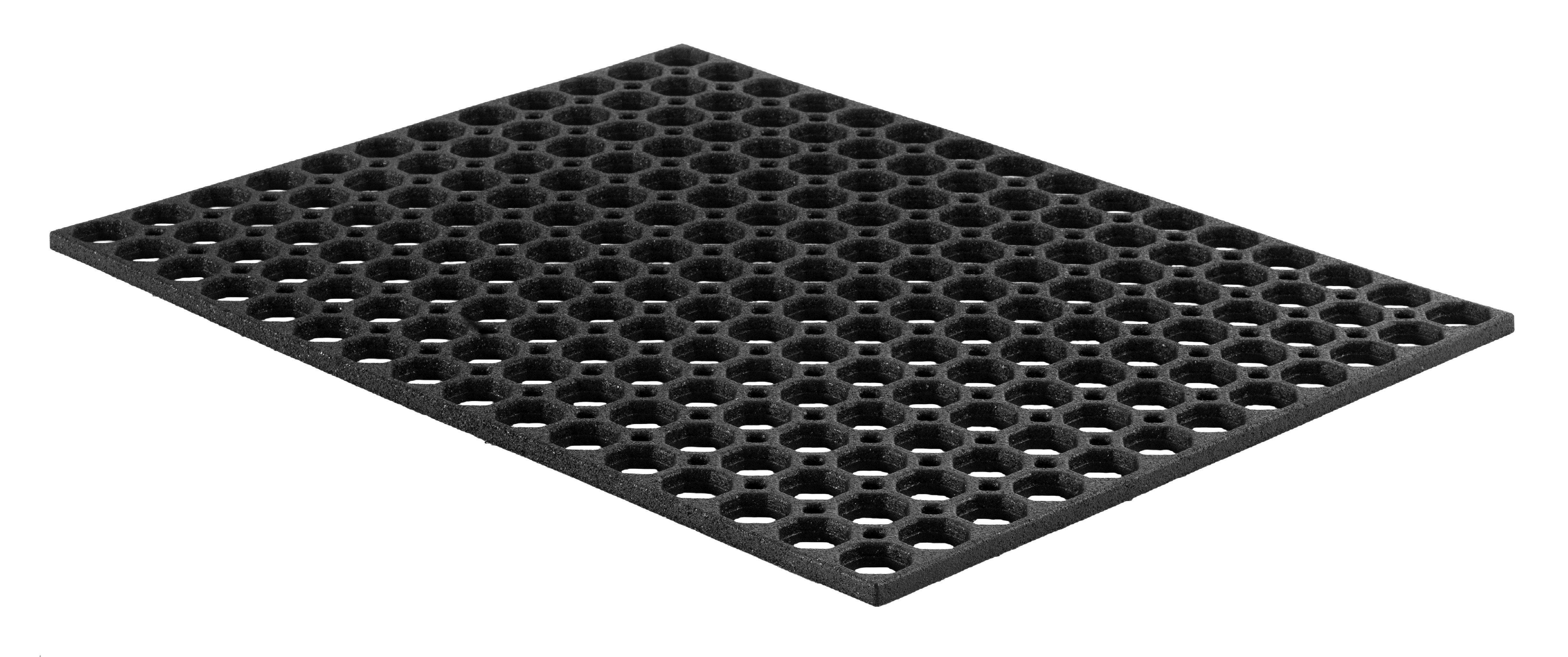 Gumová rohožka HONEY COMB 60 x 80 cm, čierna MHEU5000303