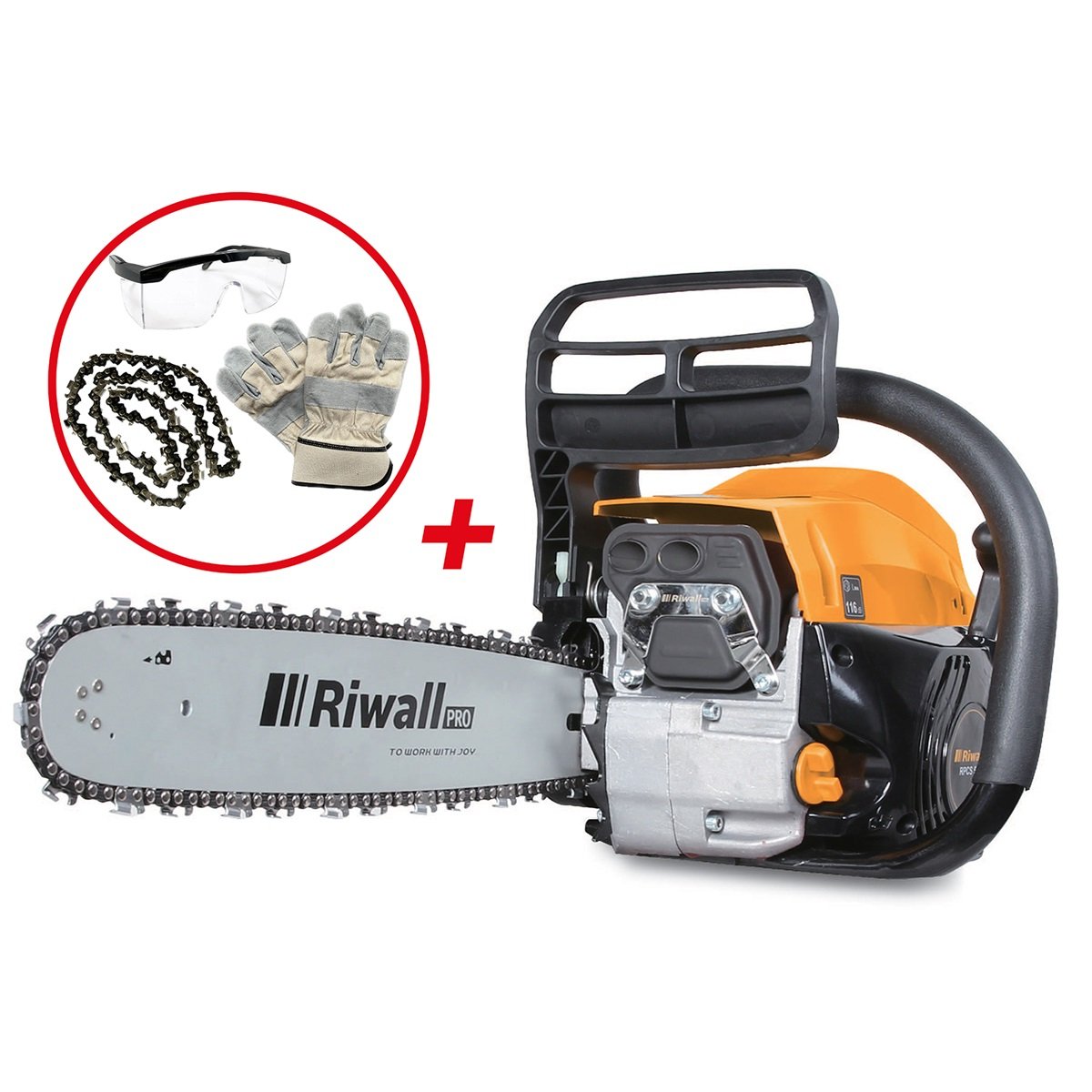 E-shop Benzínová reťazová píla RIWALL PRO RPCS 5140 SET