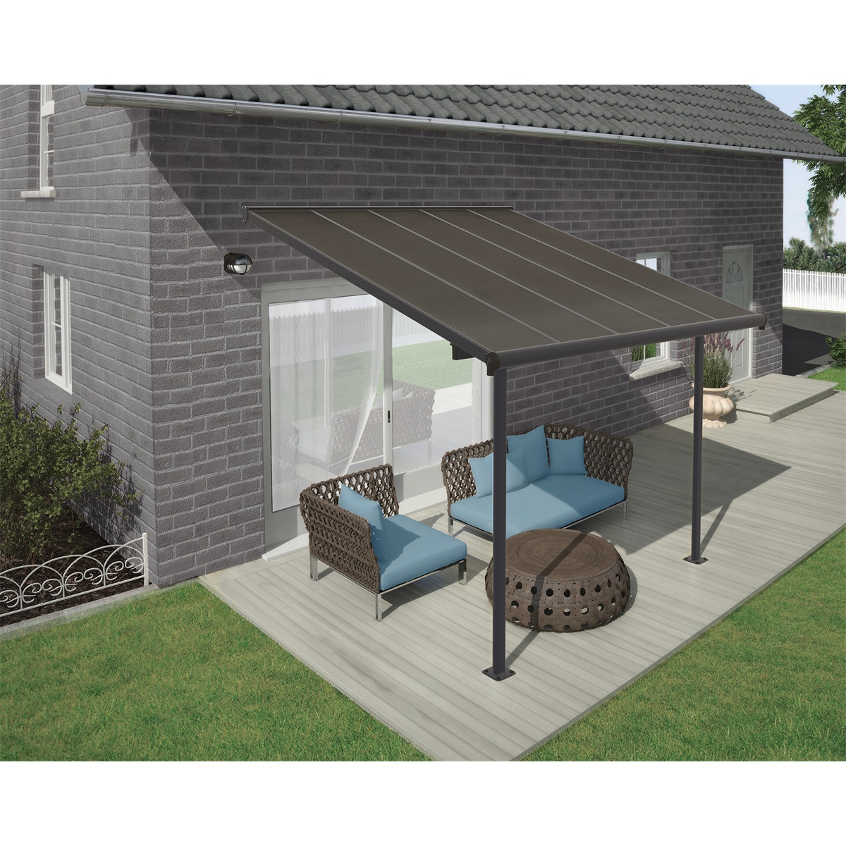 E-shop Hliníková pergola PALRAM Capri 3000 antracit 3 x 3