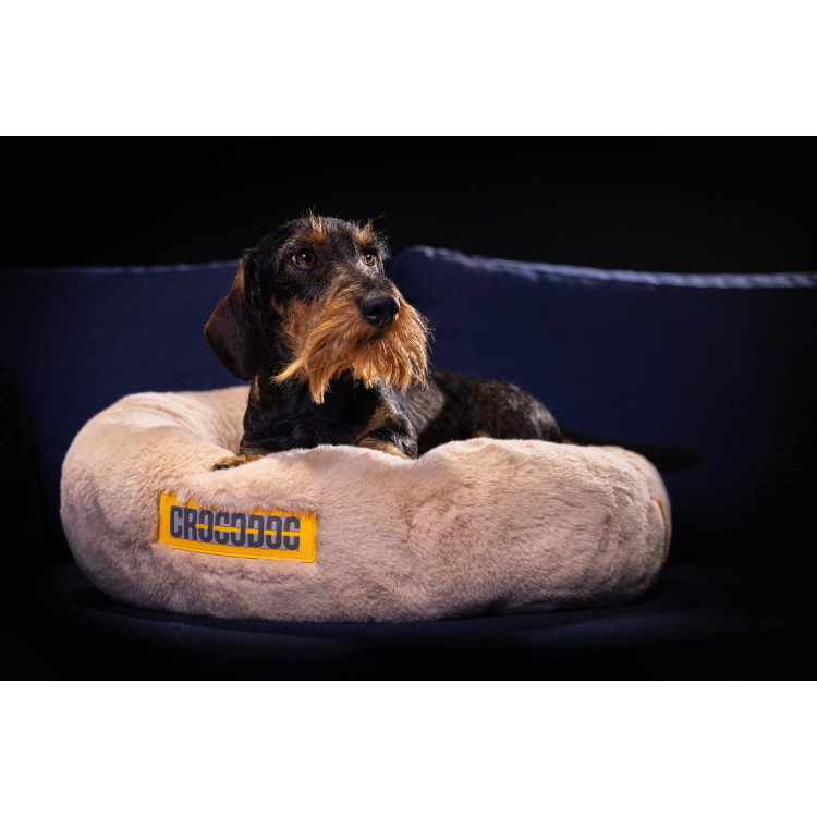 CROCODOG pelech pre psy a mačky - ortopedický - CREAM BEIGE