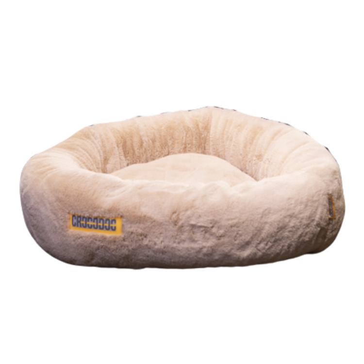 CROCODOG pelech pre psy a mačky - ortopedický - CREAM BEIGE
