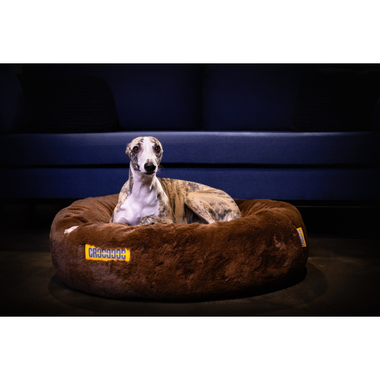 CROCODOG pelech pre psy a mačky - ortopedický - CHOCO BROWN