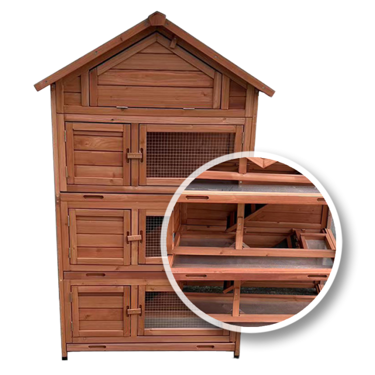 Agrofortel Drevená králikáreň FLORENCIA, 915x450x1160 mm