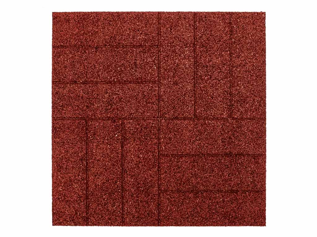 E-shop Gumová dlaždica ASLON Design 50 x 50 cm, červená