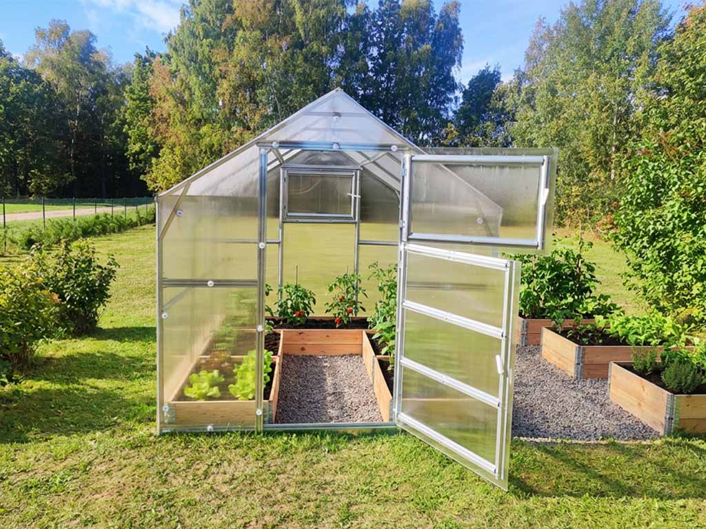 Záhradný skleník LEGI RUBARB 6 x 2,35 m, 6 mm