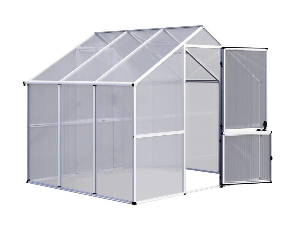 Záhradný skleník KGT Enzian III 2,3 x 2,7 m, sivá hliník