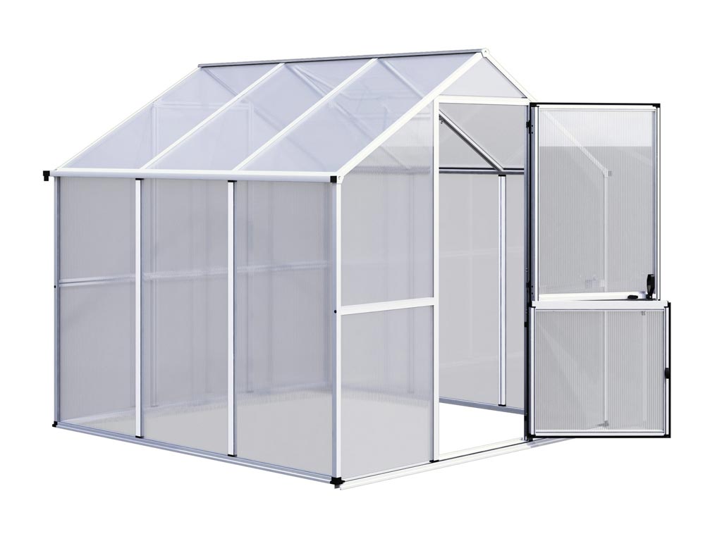 Záhradný skleník KGT Callas III 2,3 x 2,3 m, sivá hliník