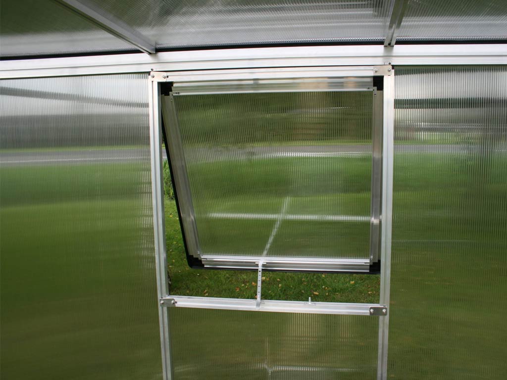 Záhradný skleník KGT Jasmin II 1,5 x 2,3 m, sivá hliník