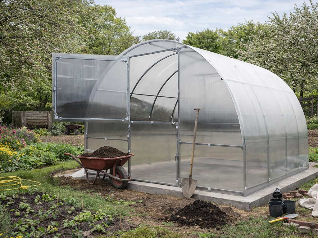 Záhradný skleník LEGI BASIL 8 x 3 m, 6 mm