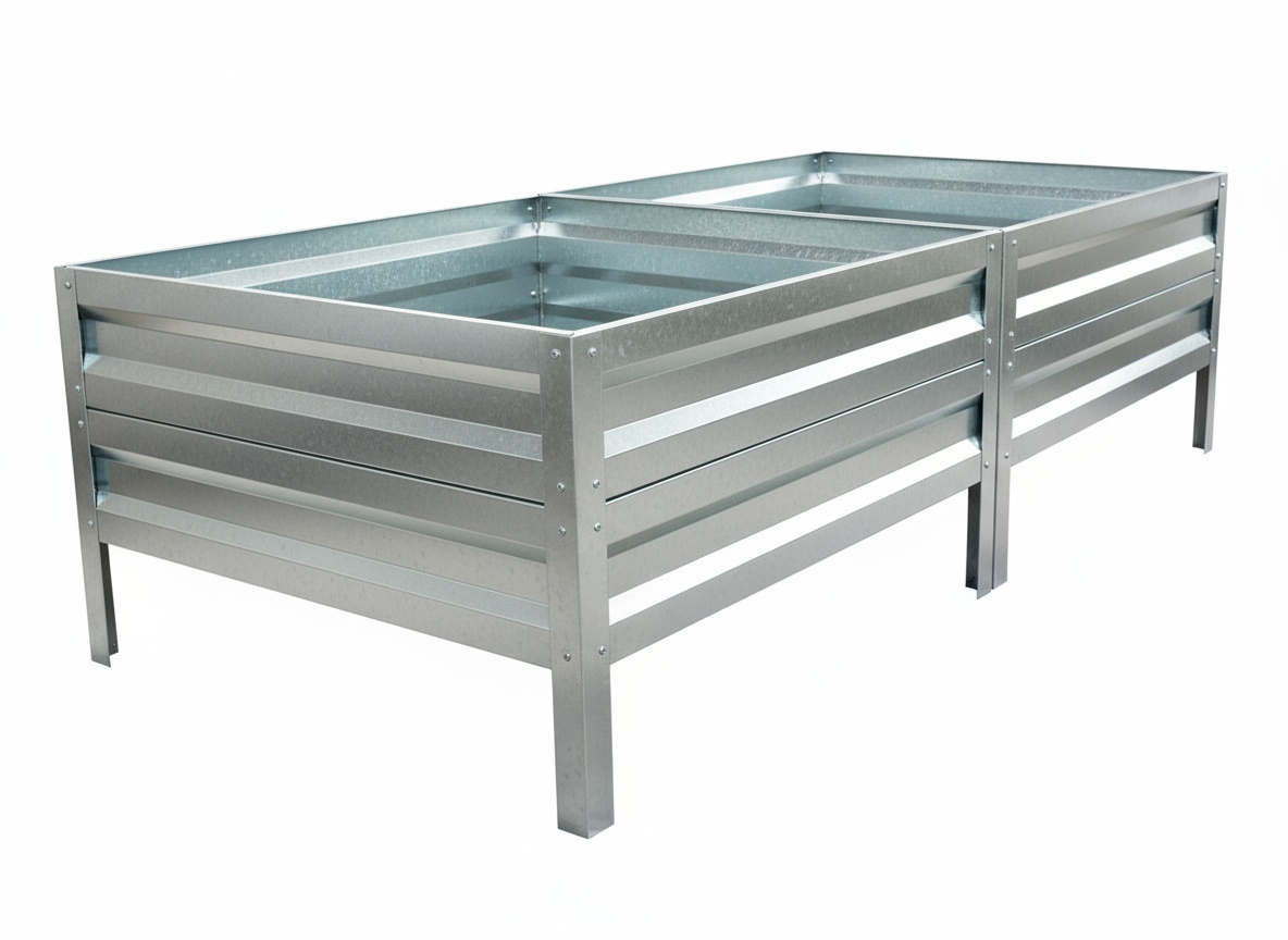 Vyvýšený záhon LEGI 0,65 × 2 m, pozinkovaný oceľový rám, výška 40 cm