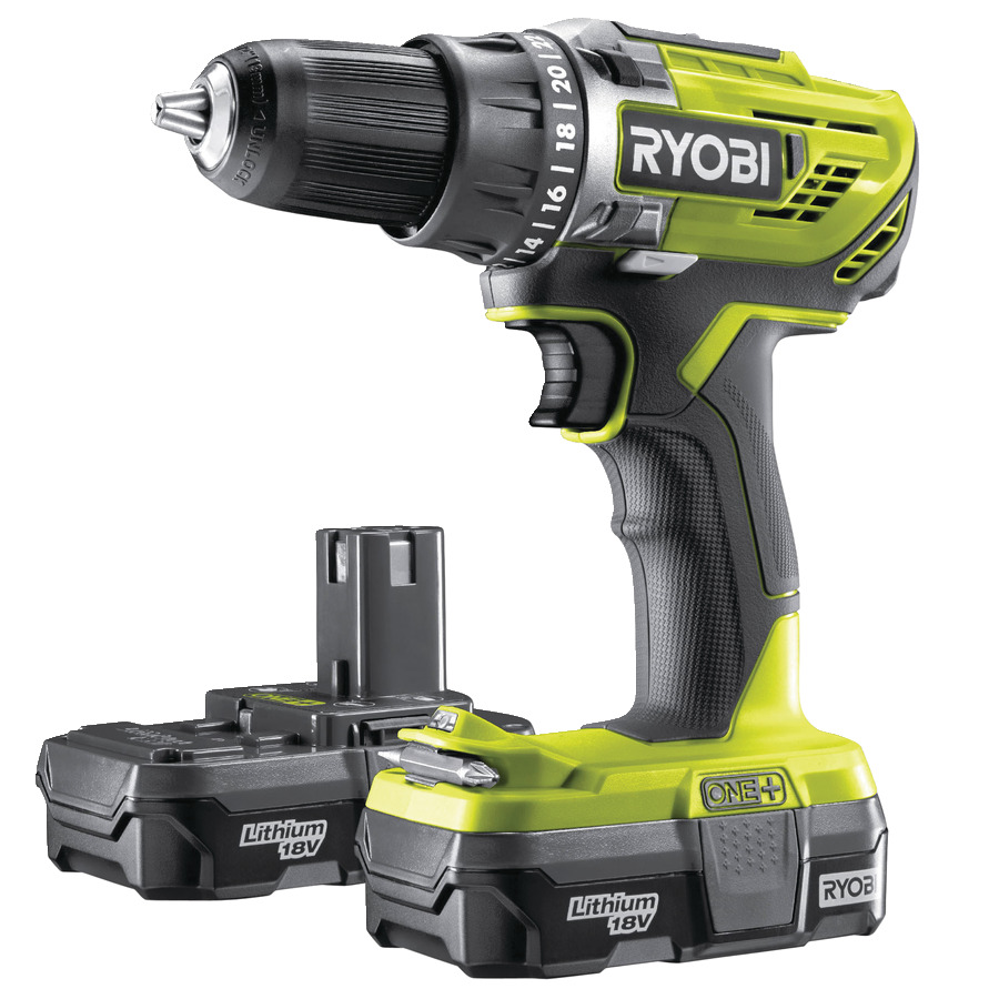 AKU Vŕtačka/skrutkovač RYOBI R18DD3-213S 18V + akumulátor + nabíjačka RY5133003352