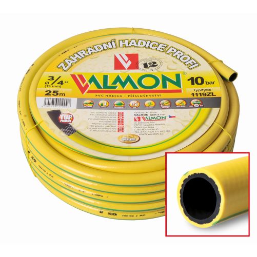 E-shop Záhradná hadica VALMON 1119 Profi 1", 25 m, nepriehľadná žltá MA486029