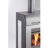 Kachle s výmenníkom ANDRUS antracit, sivý obklad