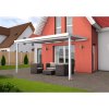 Hliníková pergola Terrassendach Premium 3,09 x 3,06 m - číry polykarbonát s pruhmi/biela