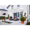 Hliníková pergola Terrassendach Premium 3,09 x 3,06 m - číry akryl/biela