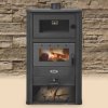 Krbové kachle s výmenníkom BLIST MILANO E a rúrou, antracit