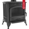 Krbové kachle KRATKI KOZA K6 ASDP s automatickou reguláciou (130mm), čierna